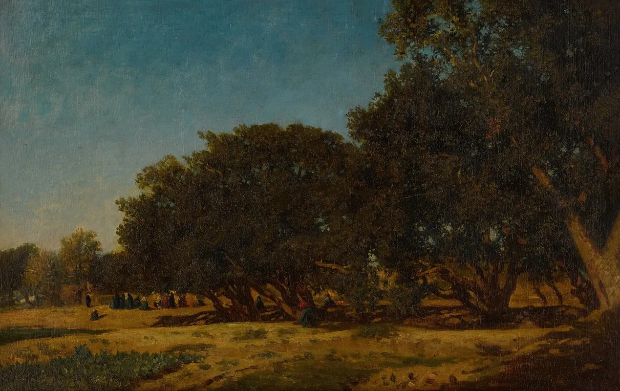 Paysans Aux Grands Arbres Wall Art by Paul-Camille Guigou - High-Resolution Digital Print