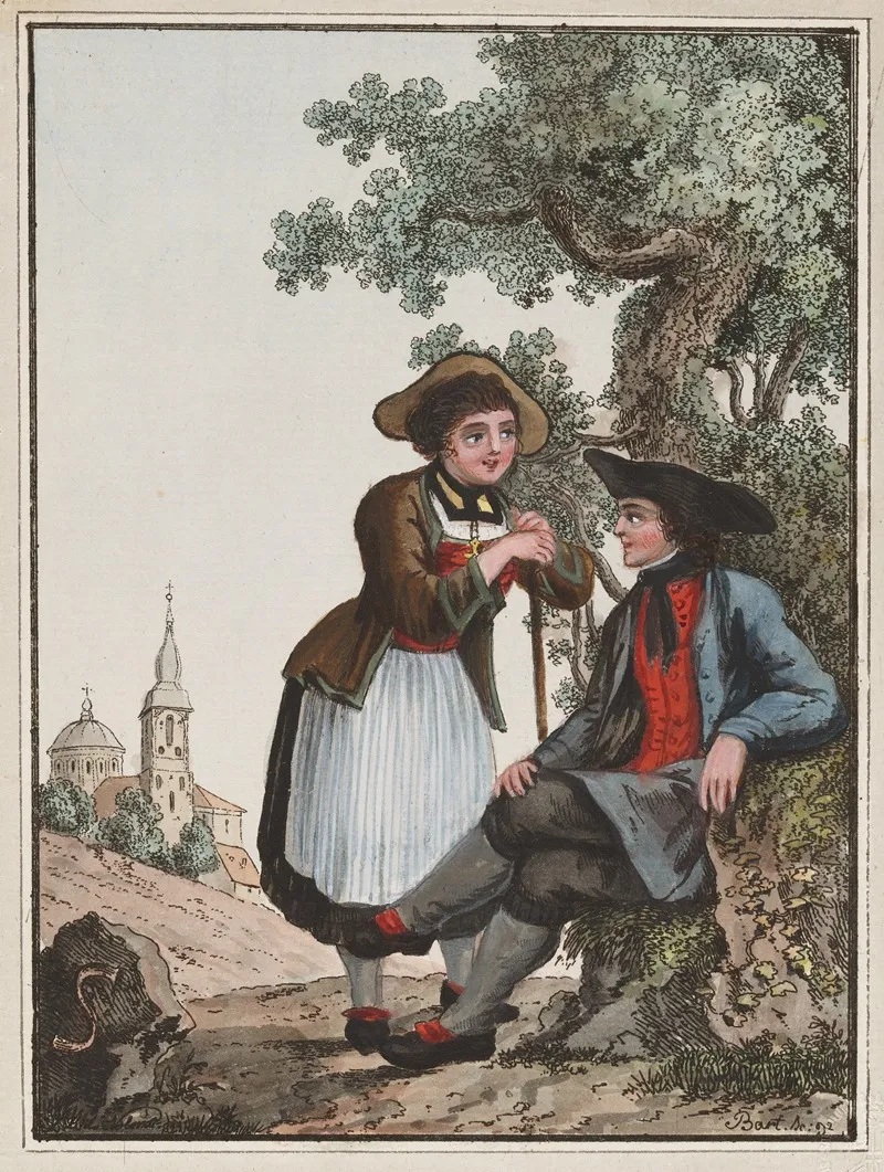 Paysans Du Canton De Soleure Wall Art by Johann Georg Volmar - High-Resolution Digital Print