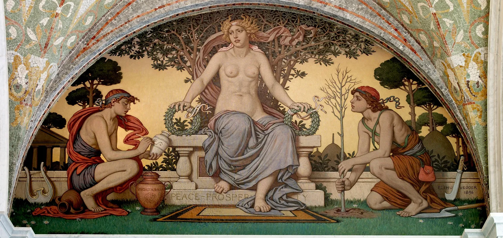 Peace And Prosperity Mural Wall Art by Elihu Vedder - High-Resolution Digital Print