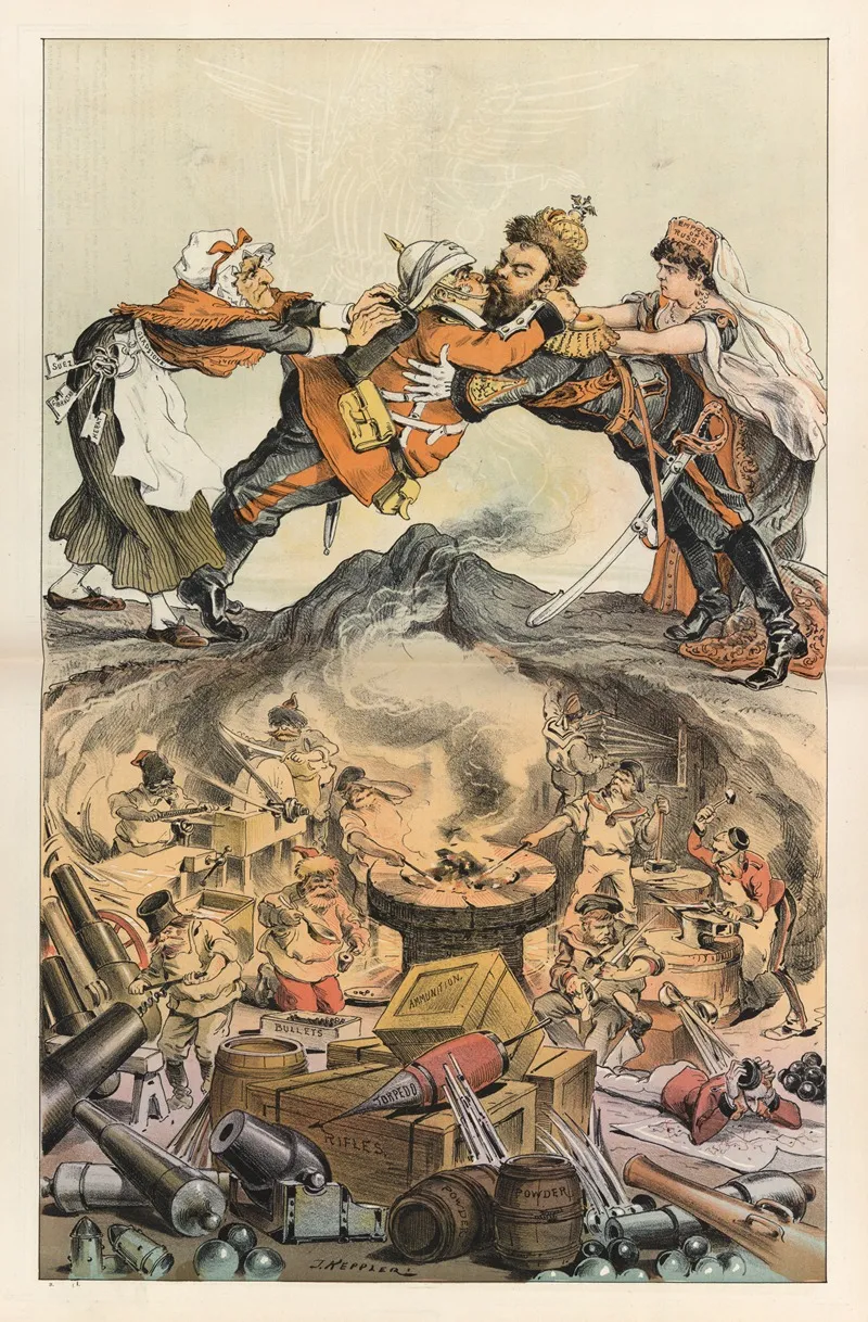 Peace Assured Wall Art by Joseph Ferdinand Keppler - High-Resolution Digital Print