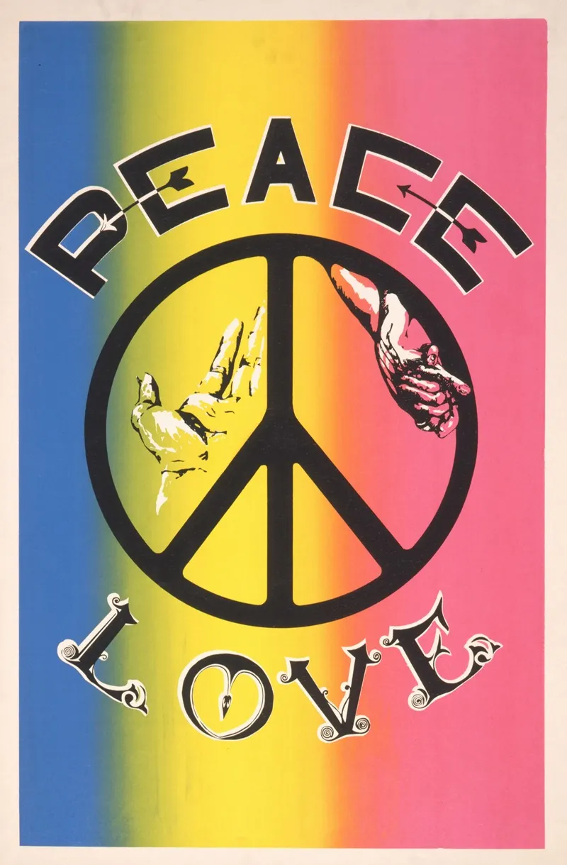 Peace Love Wall Art by Anonymous - High-Resolution Digital Print