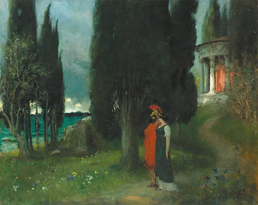 Peaceful Evening Wall Art by Ferdinand Leeke - High-Resolution Digital Print