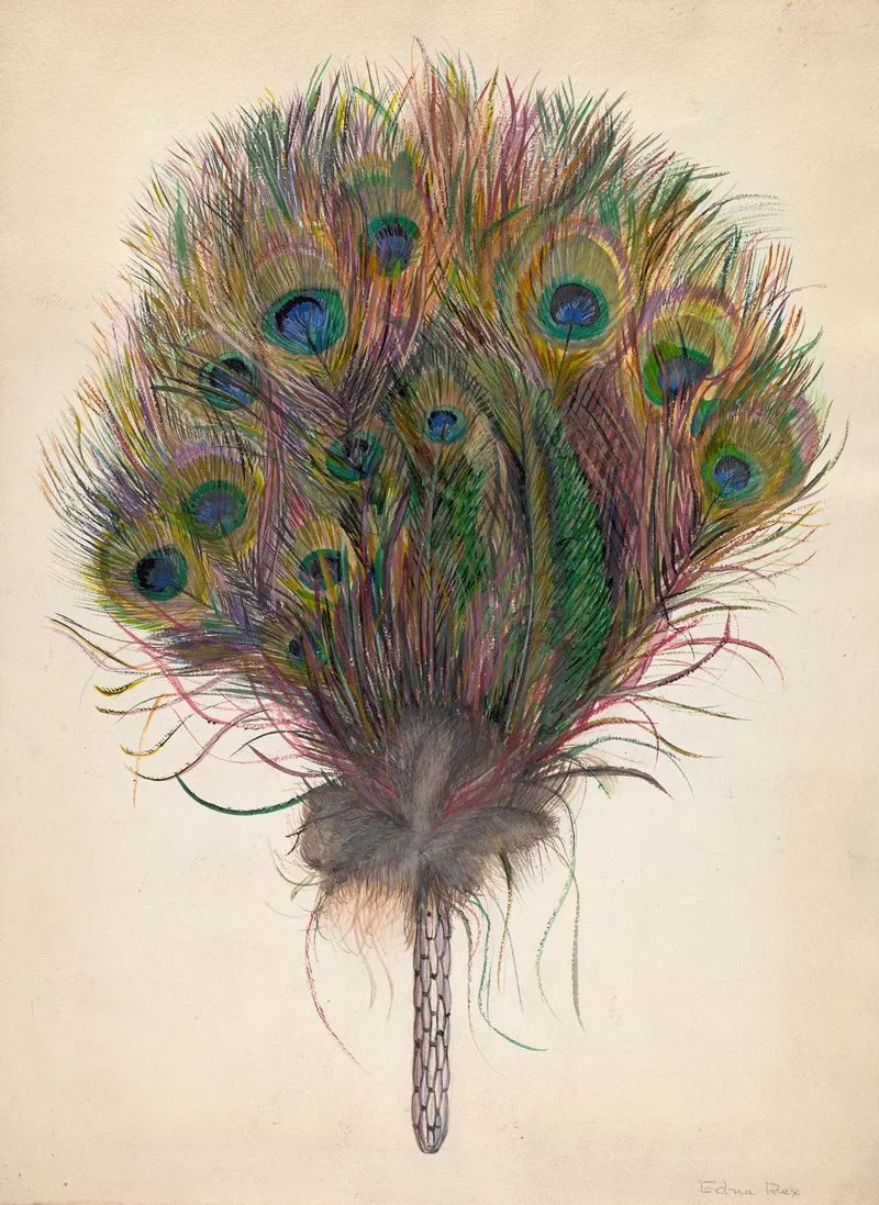 Peacock Feather Fan