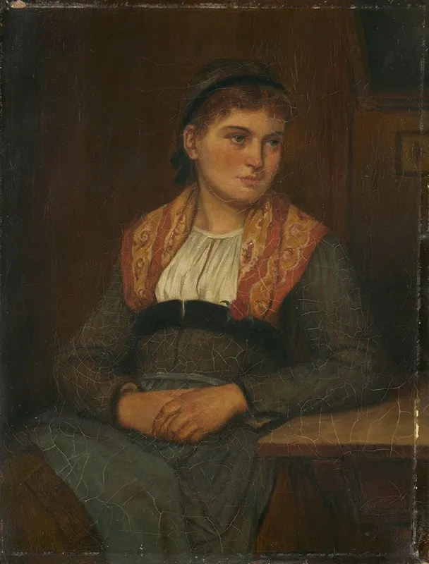 Peasant Girl 11 Wall Art by Benjamin Vautier - High-Resolution Digital Print