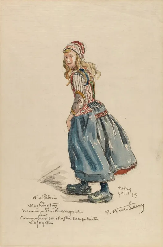 Peasant Girl 4 Wall Art by Pierre Franc Lamy - High-Resolution Digital Print