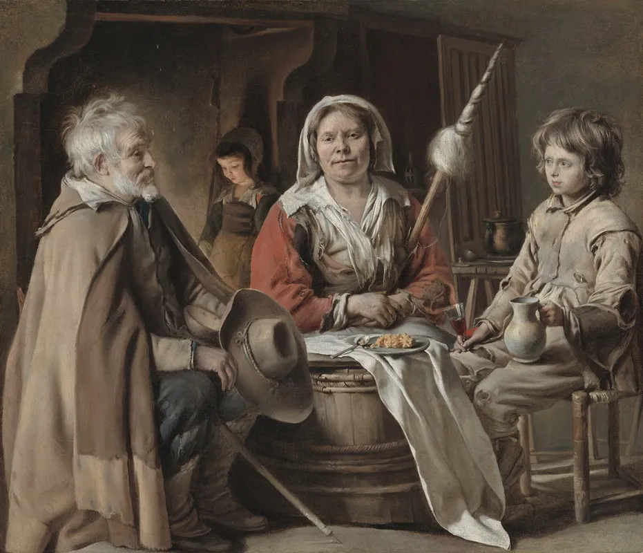 Peasant Interior Wall Art by Louis Le Nain - High-Resolution Digital Print