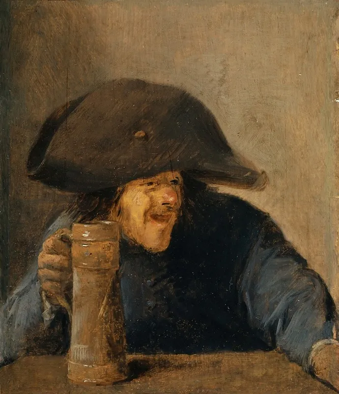 Peasant With Bicorne And Tankard Wall Art by Adriaen Brouwer - High-Resolution Digital Print