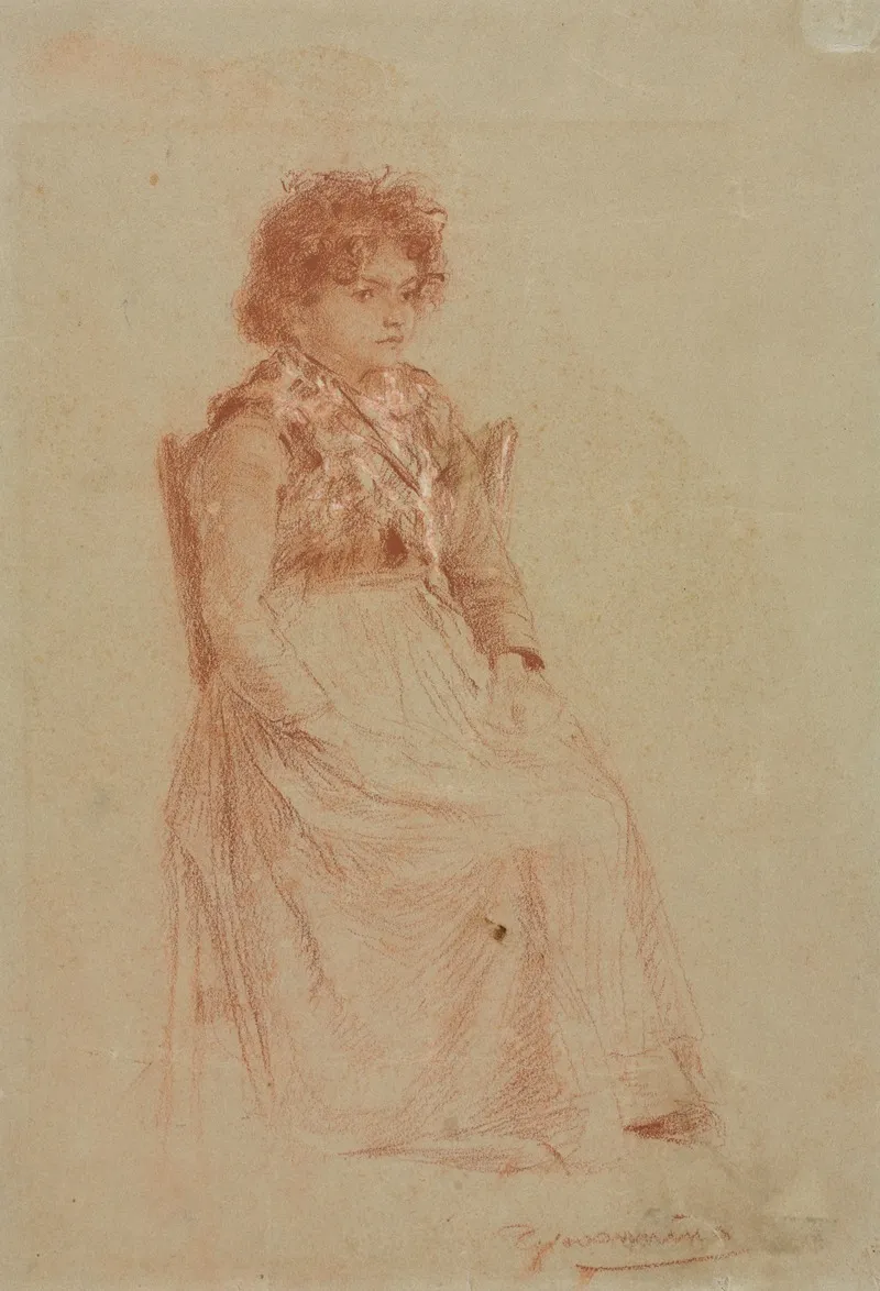 Peasant Woman 11 Wall Art by Friedrich Gauermann - High-Resolution Digital Print
