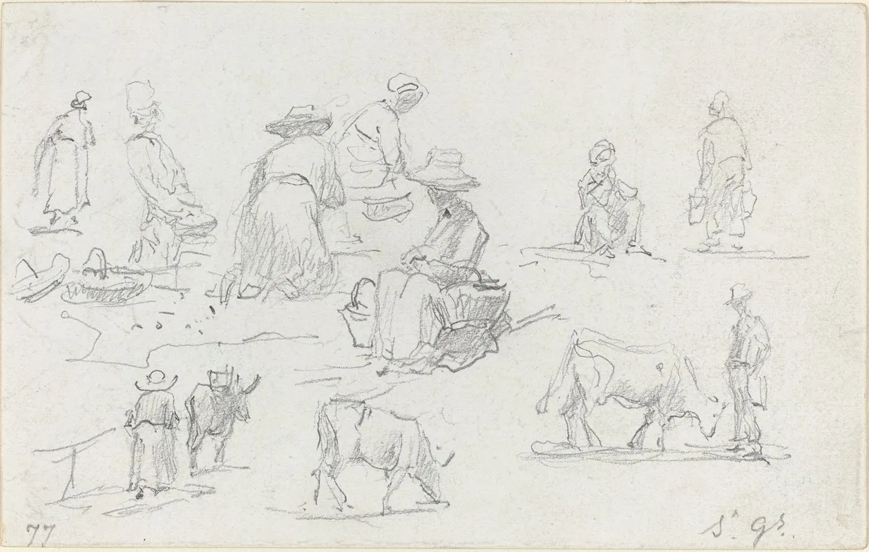 Peasants And Cows Recto