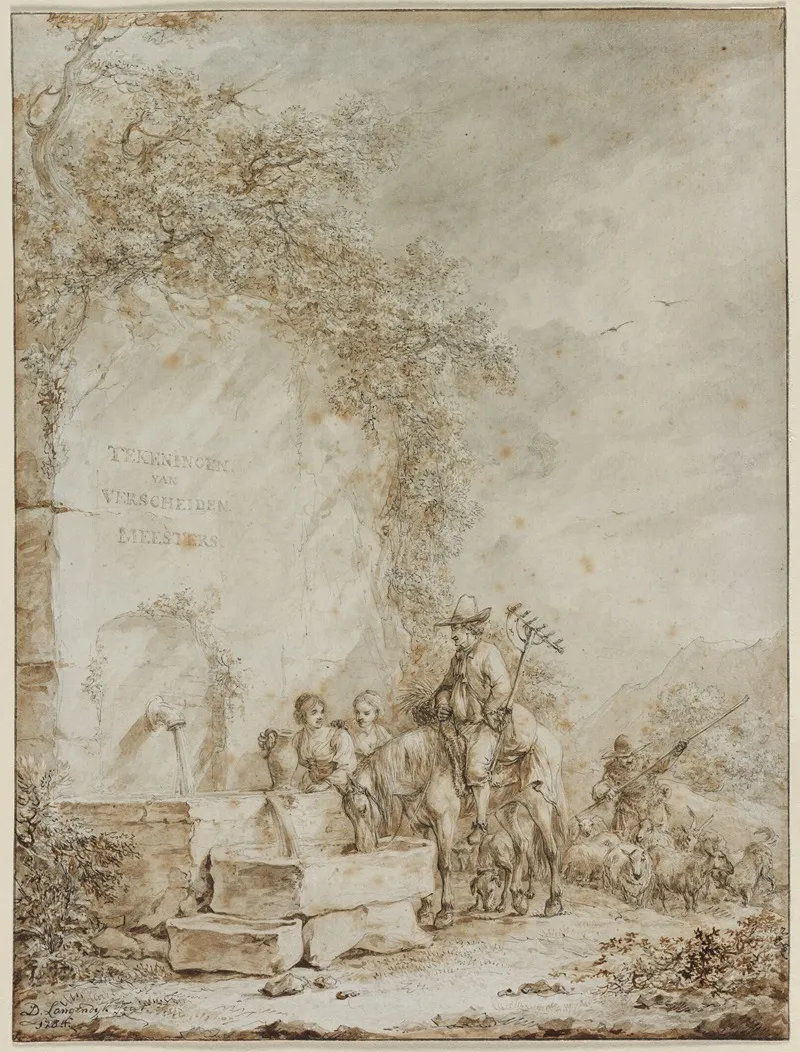 Peasants At A Fountain