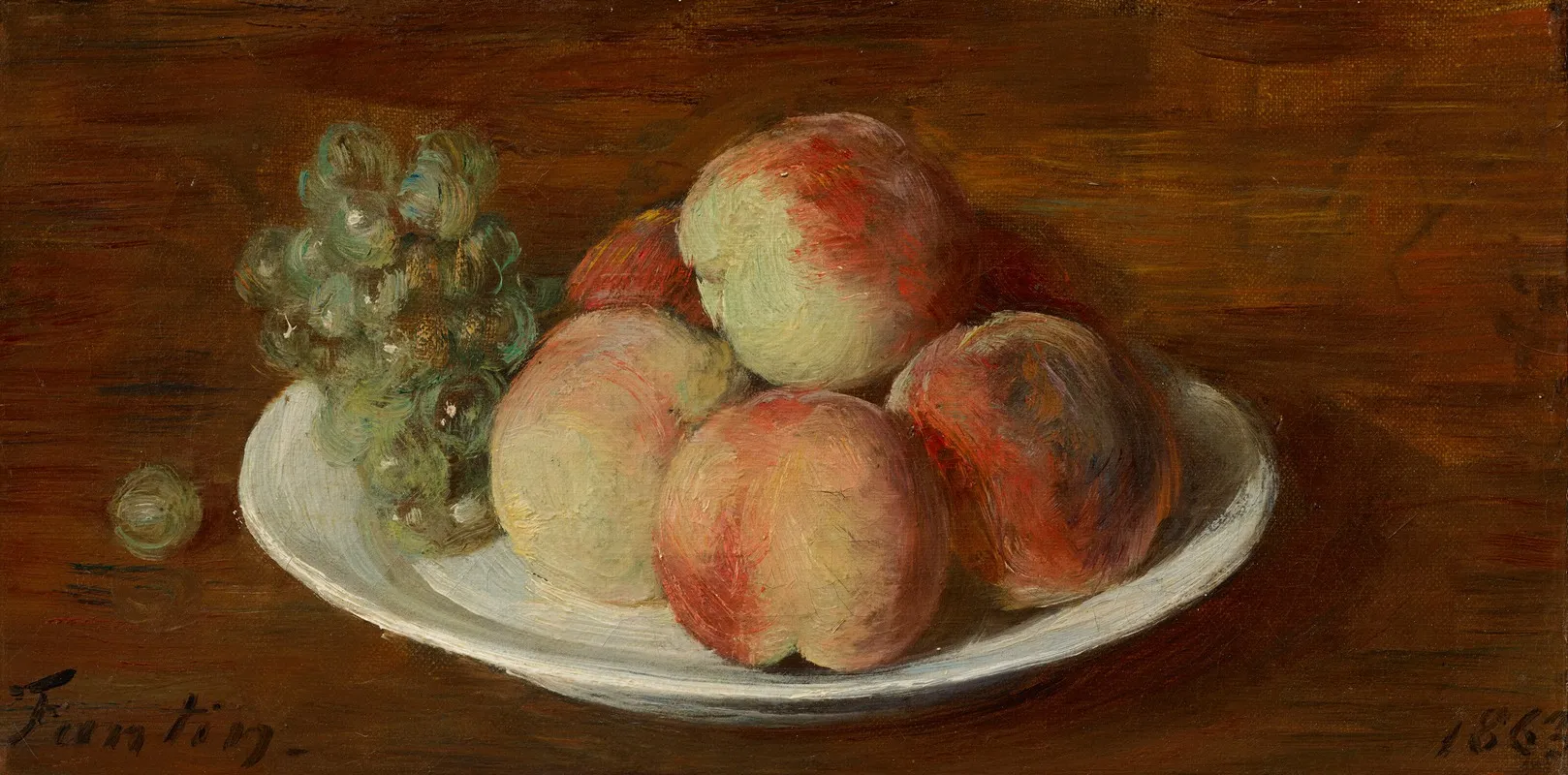 Peches Et Raisins Wall Art by Henri Fantin-Latour - High-Resolution Digital Print