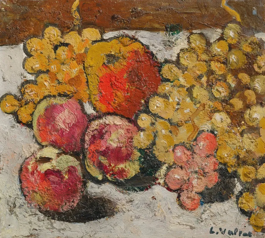 Peches Pommes Et Raisins Wall Art by Louis Valtat - High-Resolution Digital Print