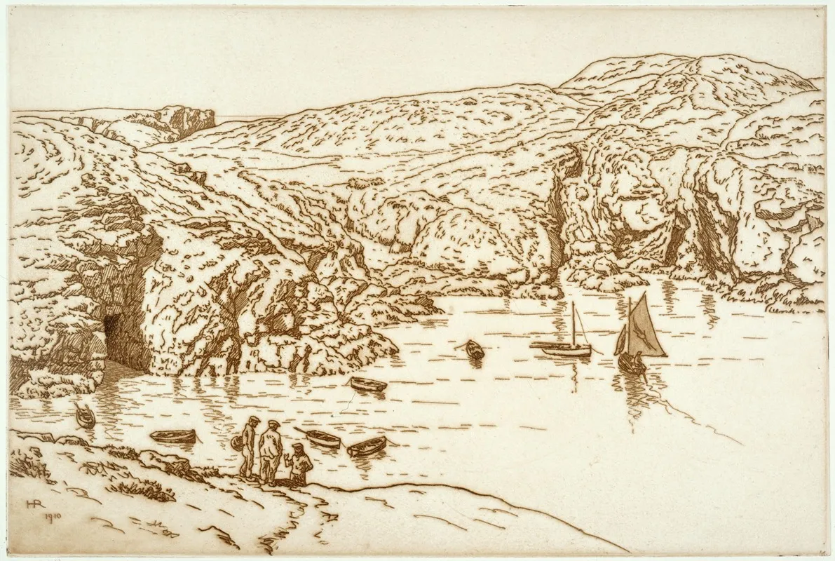 Pecheurs Dans Une Baie