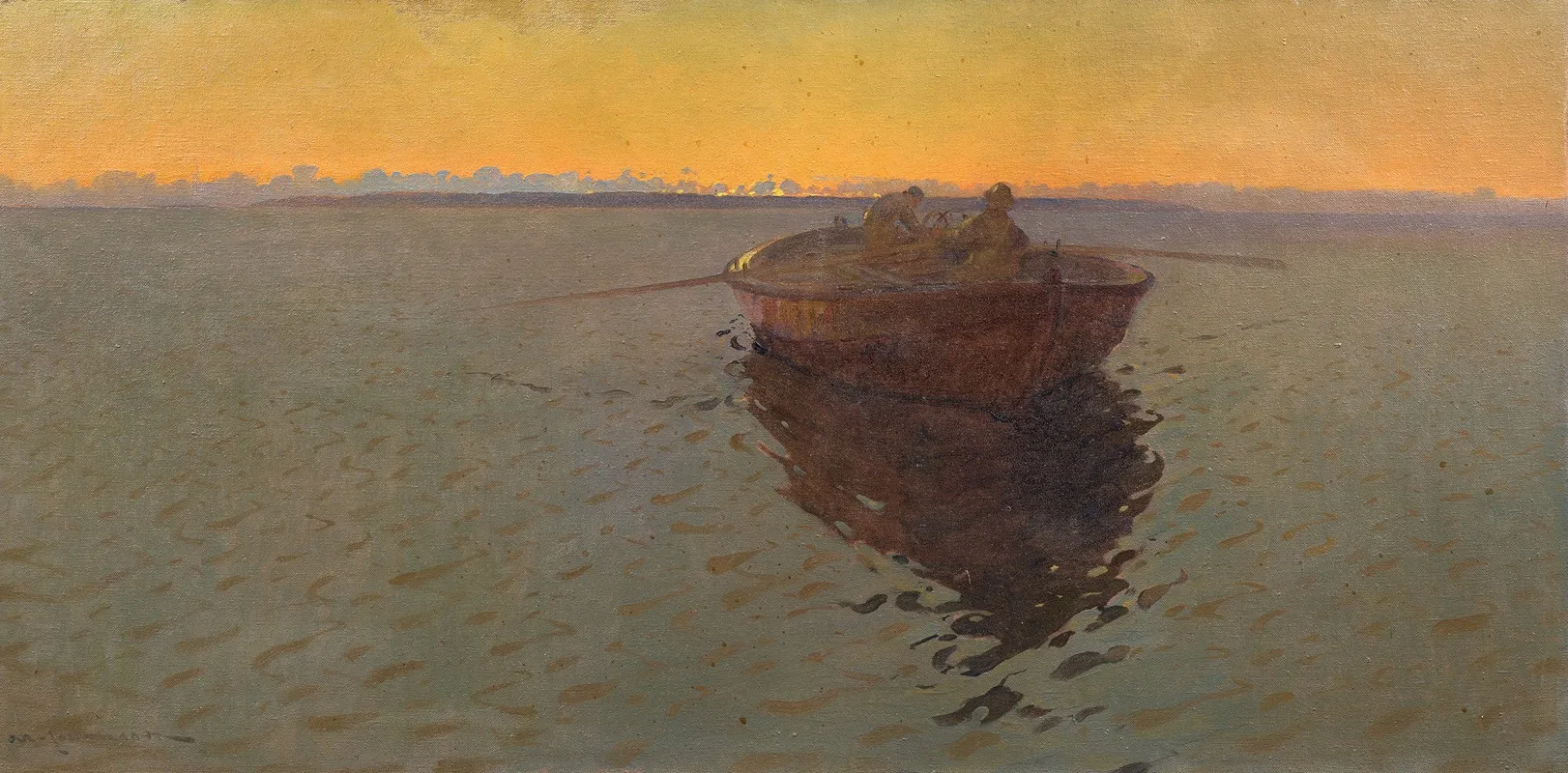 Pecheurs Dans Une Barque