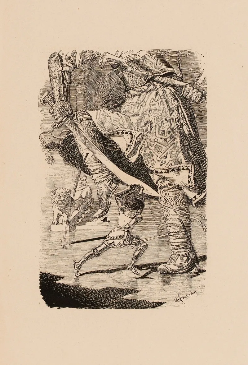 Pecopin Attaquant Un Chevalier