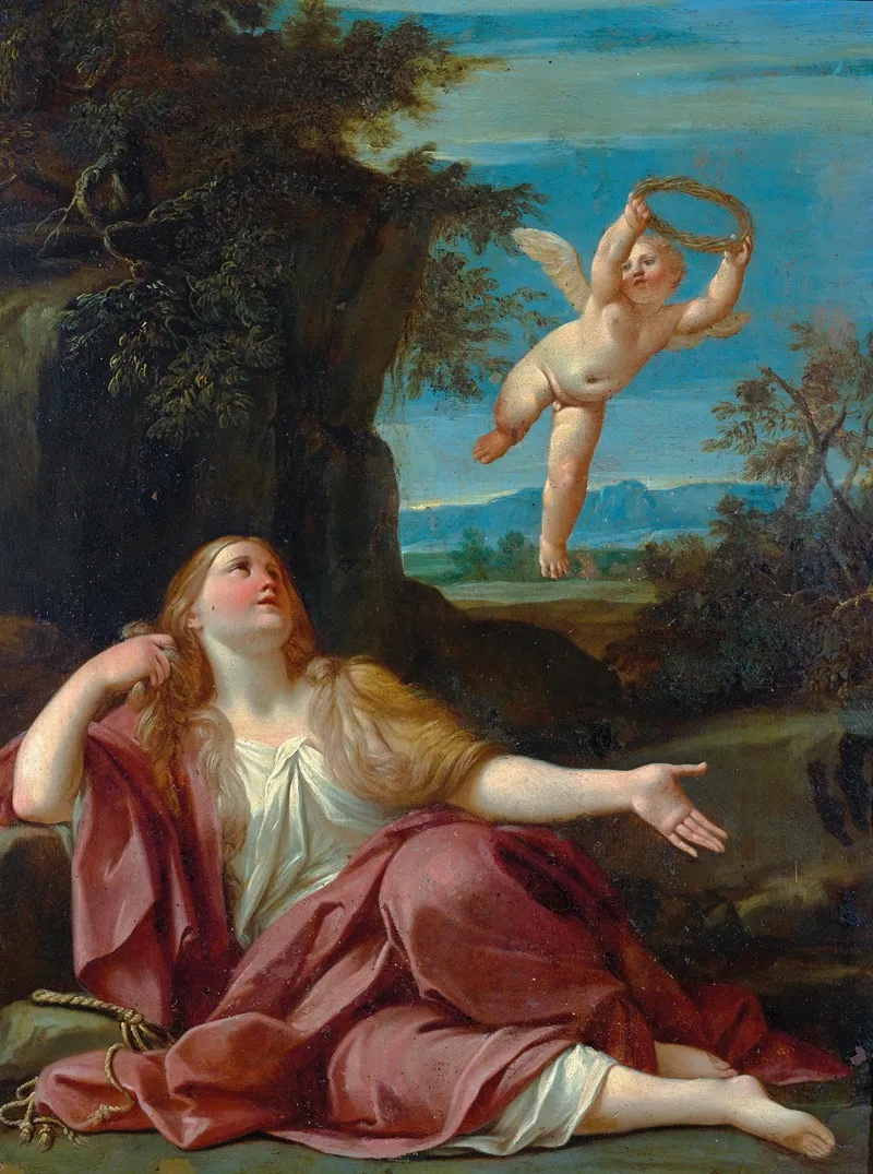 Penitent Magdalene 6 Wall Art by Bolognese School - High-Resolution Digital Print