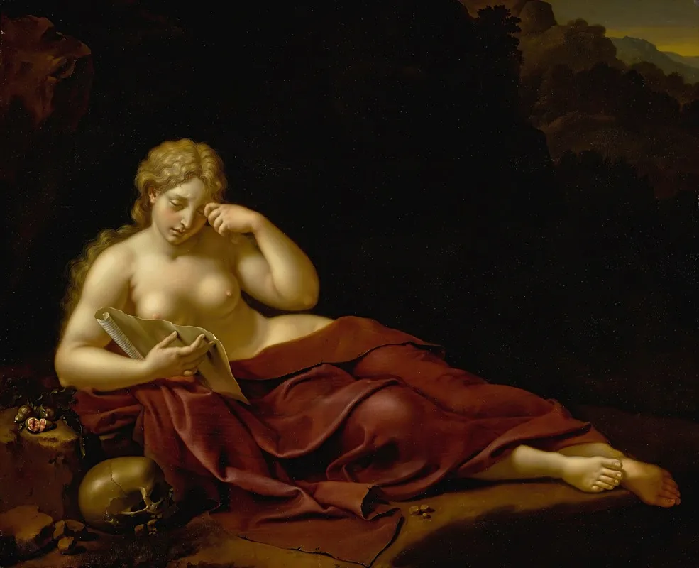Penitent Magdalene 7 Wall Art by Bartholomeus Douven - High-Resolution Digital Print