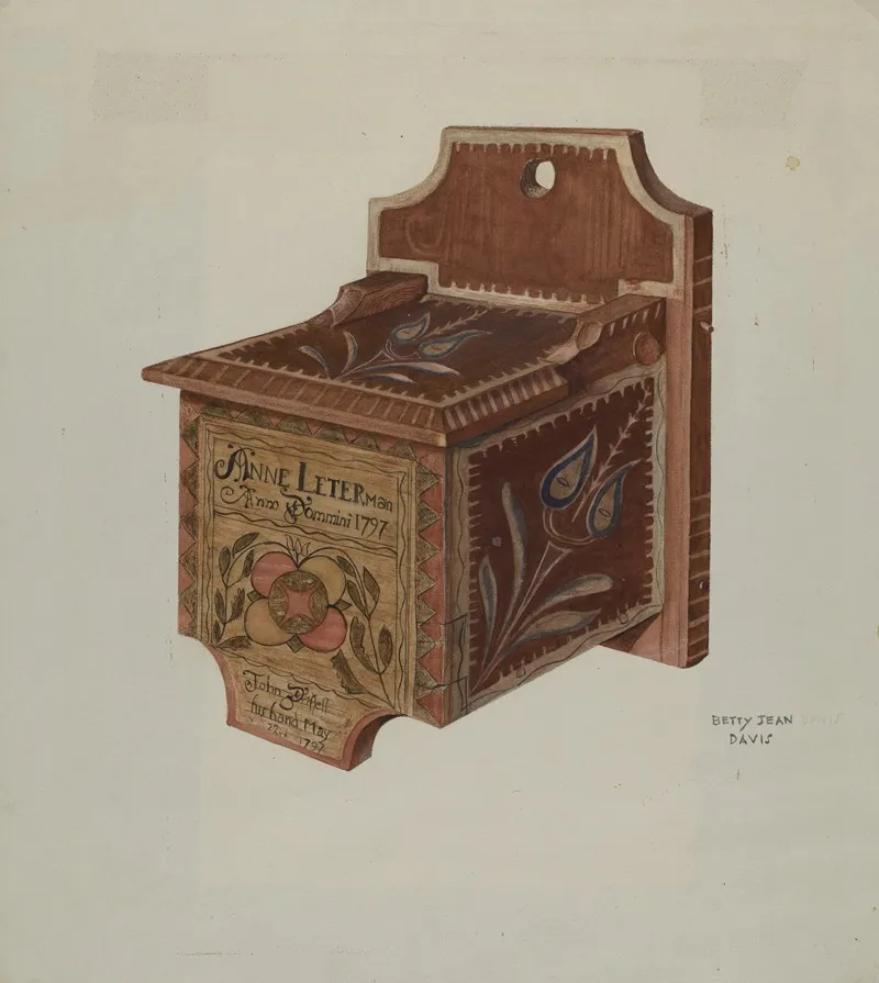 Pennsylvania German Hanging Salt Box