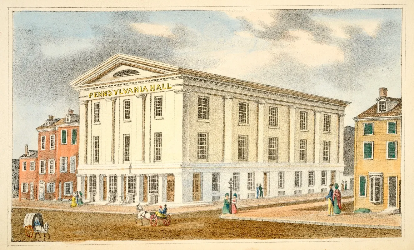 Pennsylvania Hall Wall Art by C.F. Hamilton. - High-Resolution Digital Print