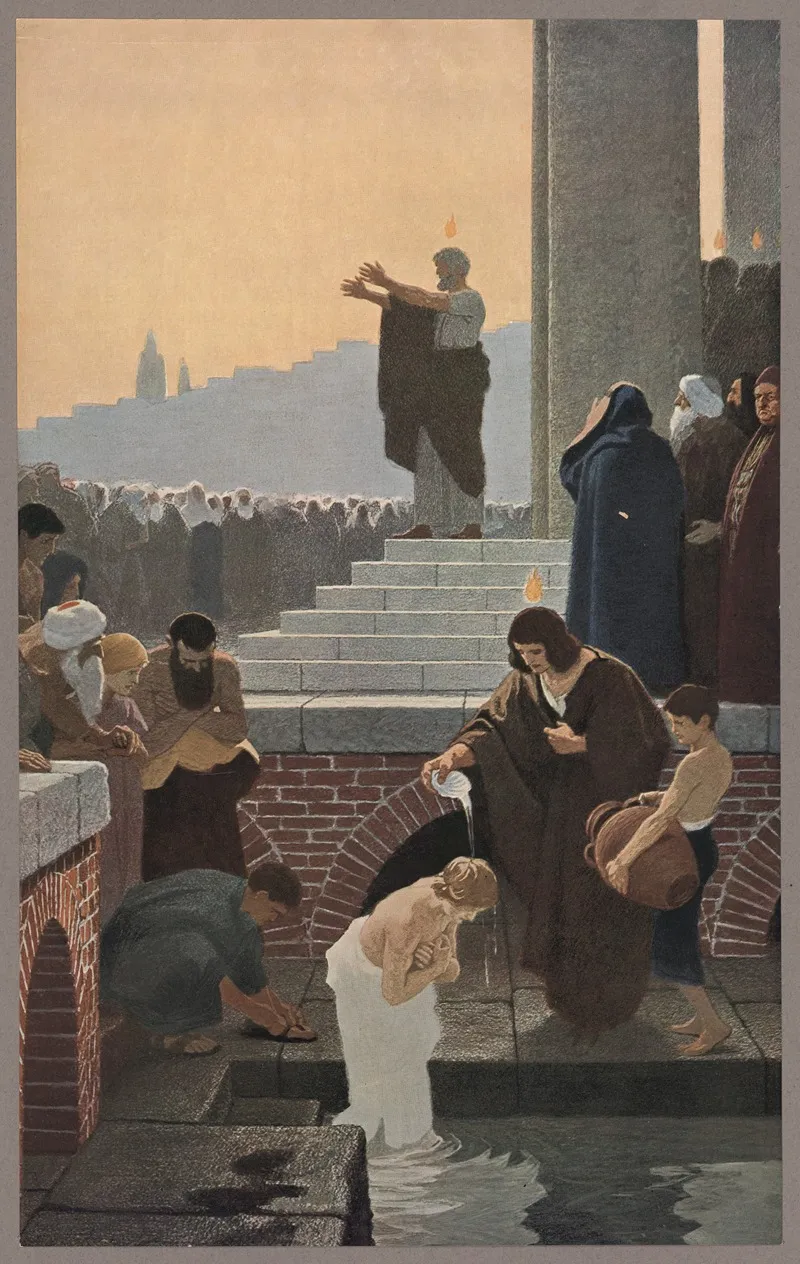 Pentecost The Coming Of The Holy Spirit Wall Art by Gebhard Fugel - High-Resolution Digital Print