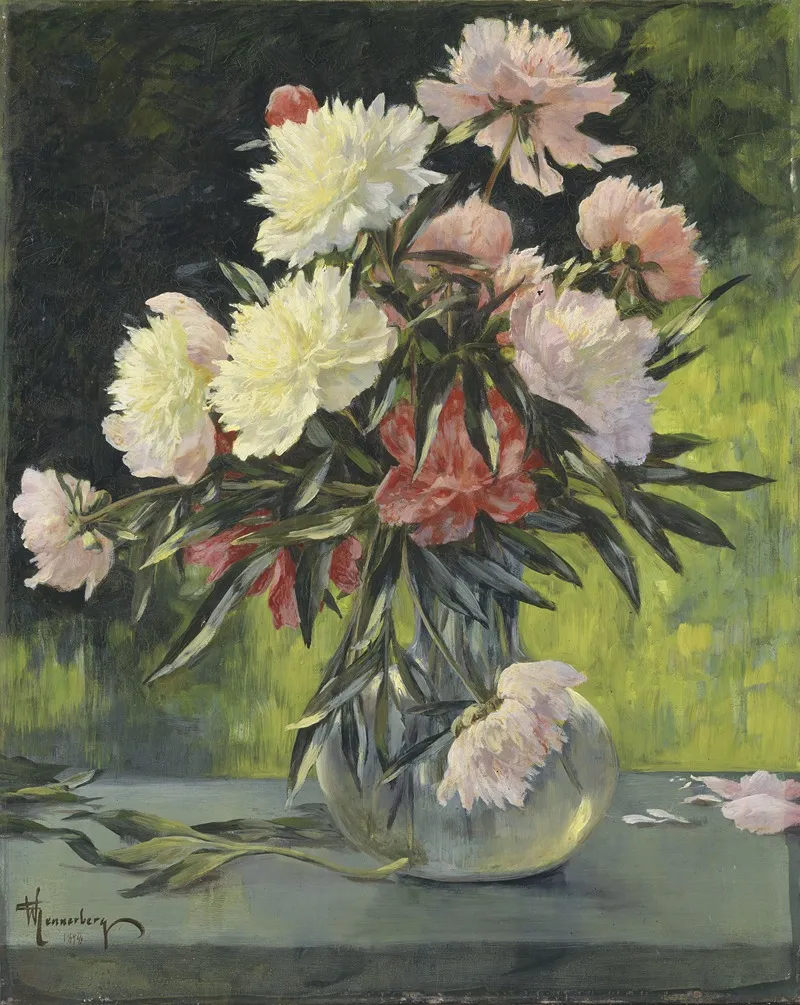 Peonies 8 Wall Art by Gunnar Gunnarsson Wennerberg - High-Resolution Digital Print