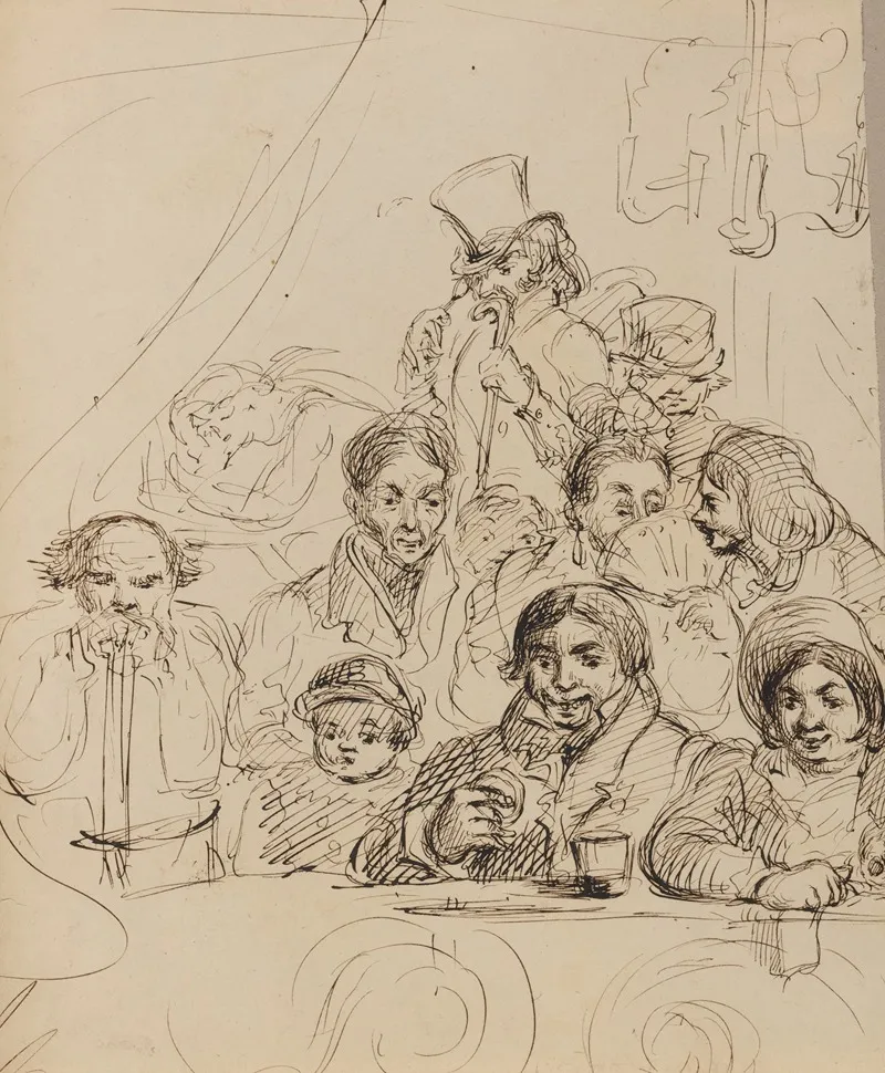 People At A Banquet