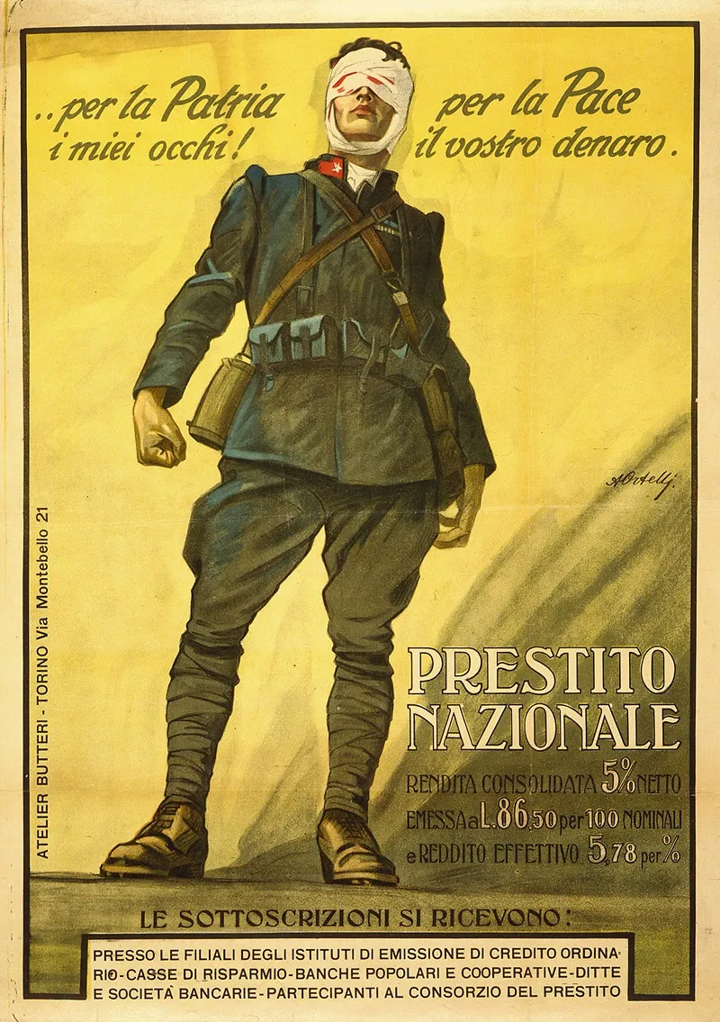 Per La Patria I Mieli Occhi Per La Pace Il Vosto Denaro Prestito Nazionale Wall Art by Alfredo Ortelli - High-Resolution Digital Print