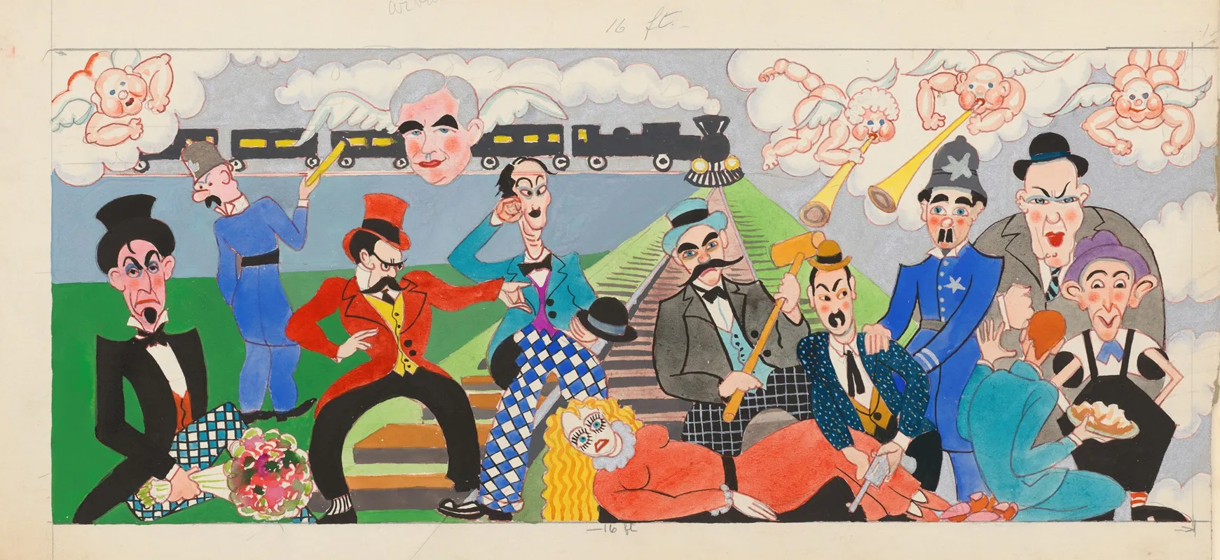 Perils Of Paulinekeystone Cops Wall Art by John Decker - High-Resolution Digital Print