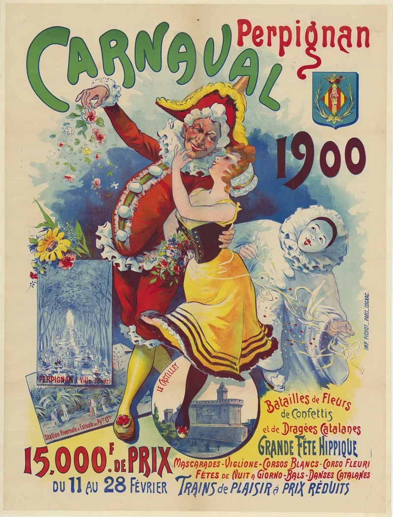 Perpignan Carnaval 1900 Wall Art by Imp. E. Pichot - High-Resolution Digital Print