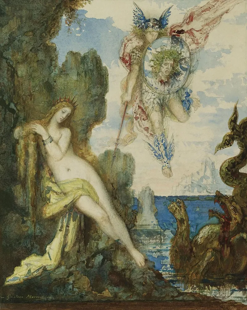 Persee Et Andromede Wall Art by Gustave Moreau - High-Resolution Digital Print