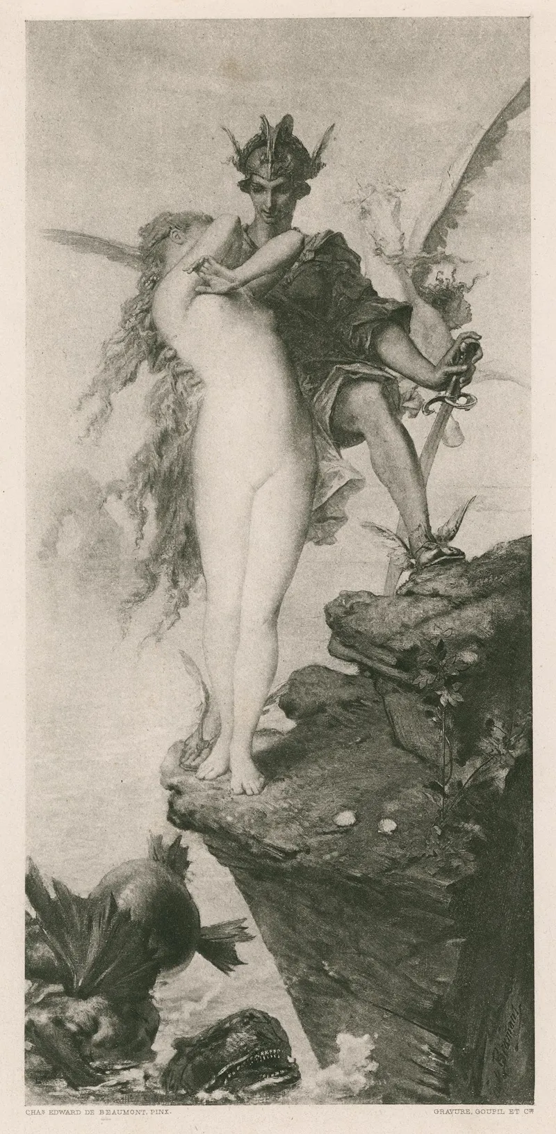 Perseus And Andromeda 14 Wall Art by Edouard de Beaumont - High-Resolution Digital Print