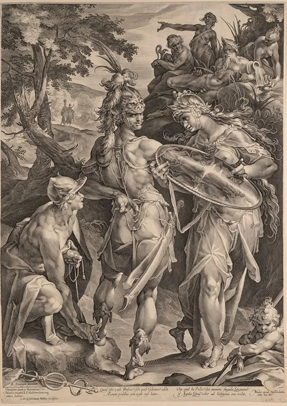 Perseus Armed To Free Andromeda Wall Art by Bartholomaeus Spranger - High-Resolution Digital Print