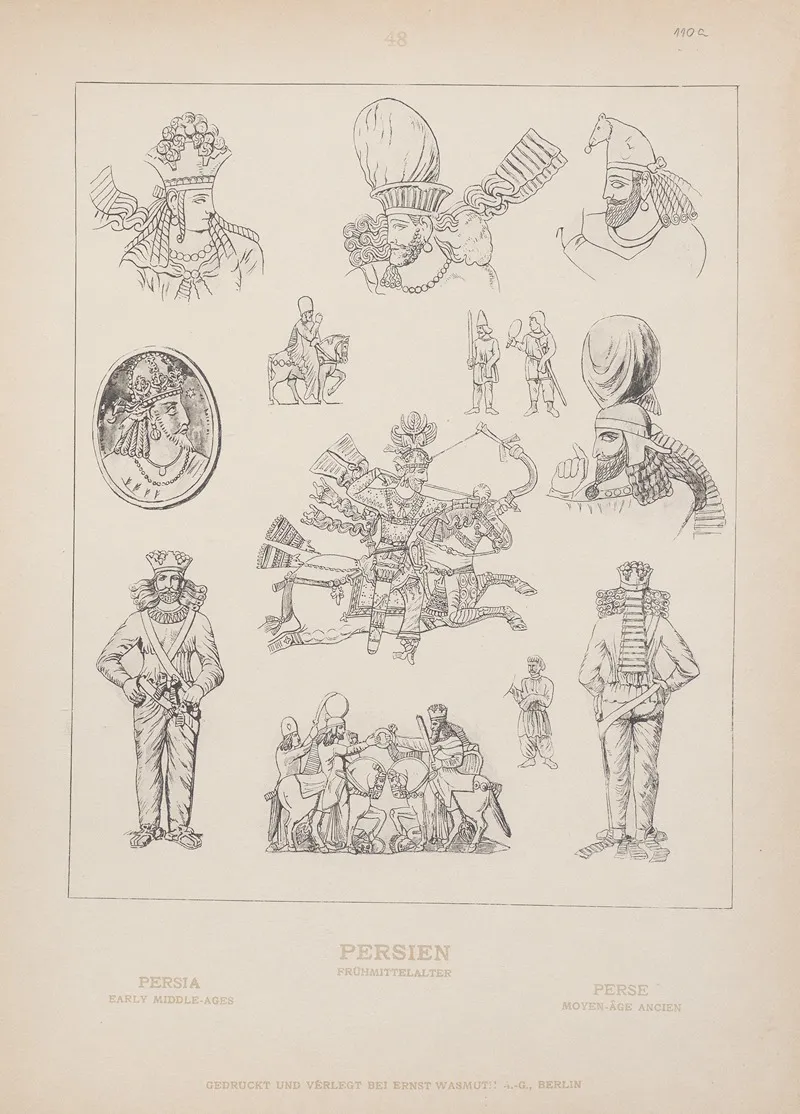 Persia Early Middle Ages Wall Art by Adolf Rosenberg - High-Resolution Digital Print