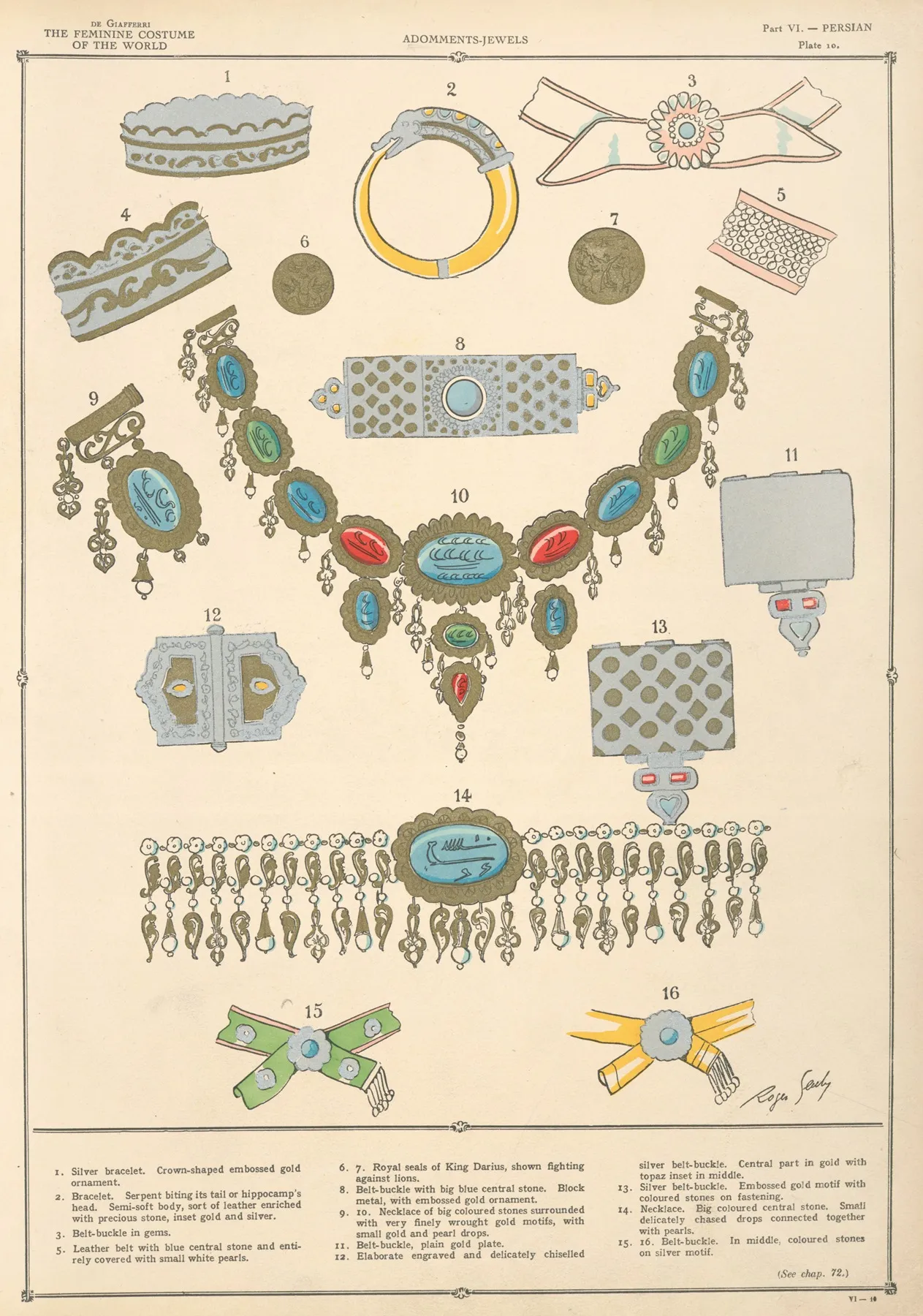 Persian Adomments Jewels Wall Art by Paul Louis de Giafferri - High-Resolution Digital Print