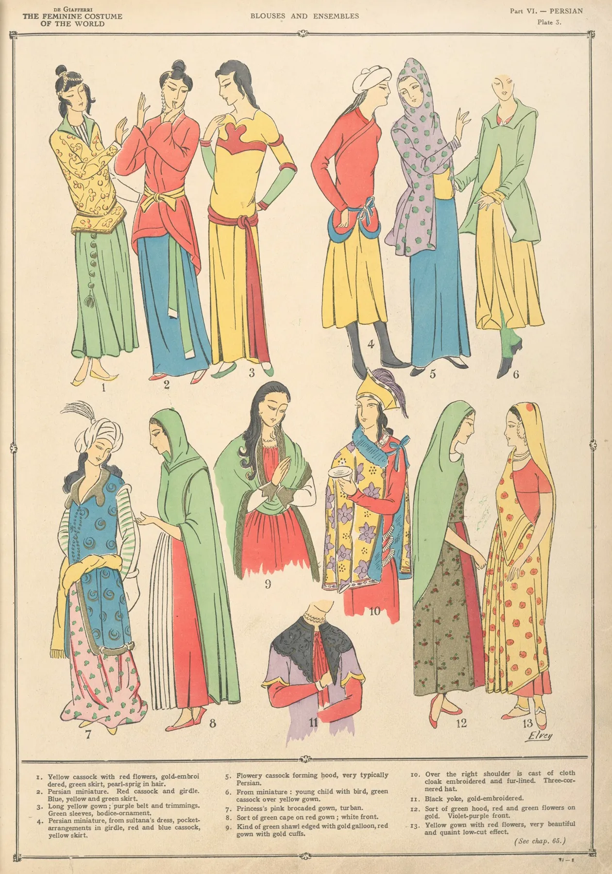 Persian Blouses And Ensembles Wall Art by Paul Louis de Giafferri - High-Resolution Digital Print