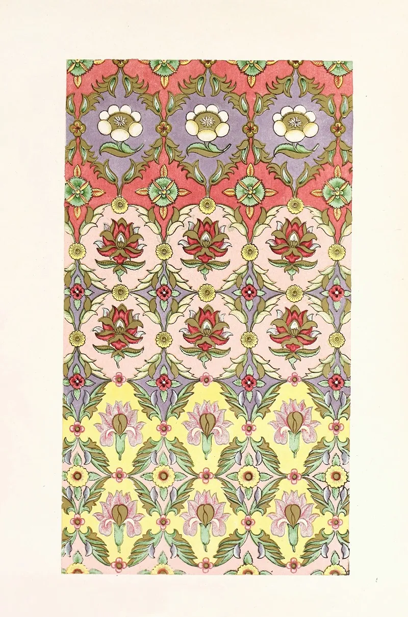 Persian Designs For Textile Fabrics 3 Wall Art by John Charles Robinson - High-Resolution Digital Print