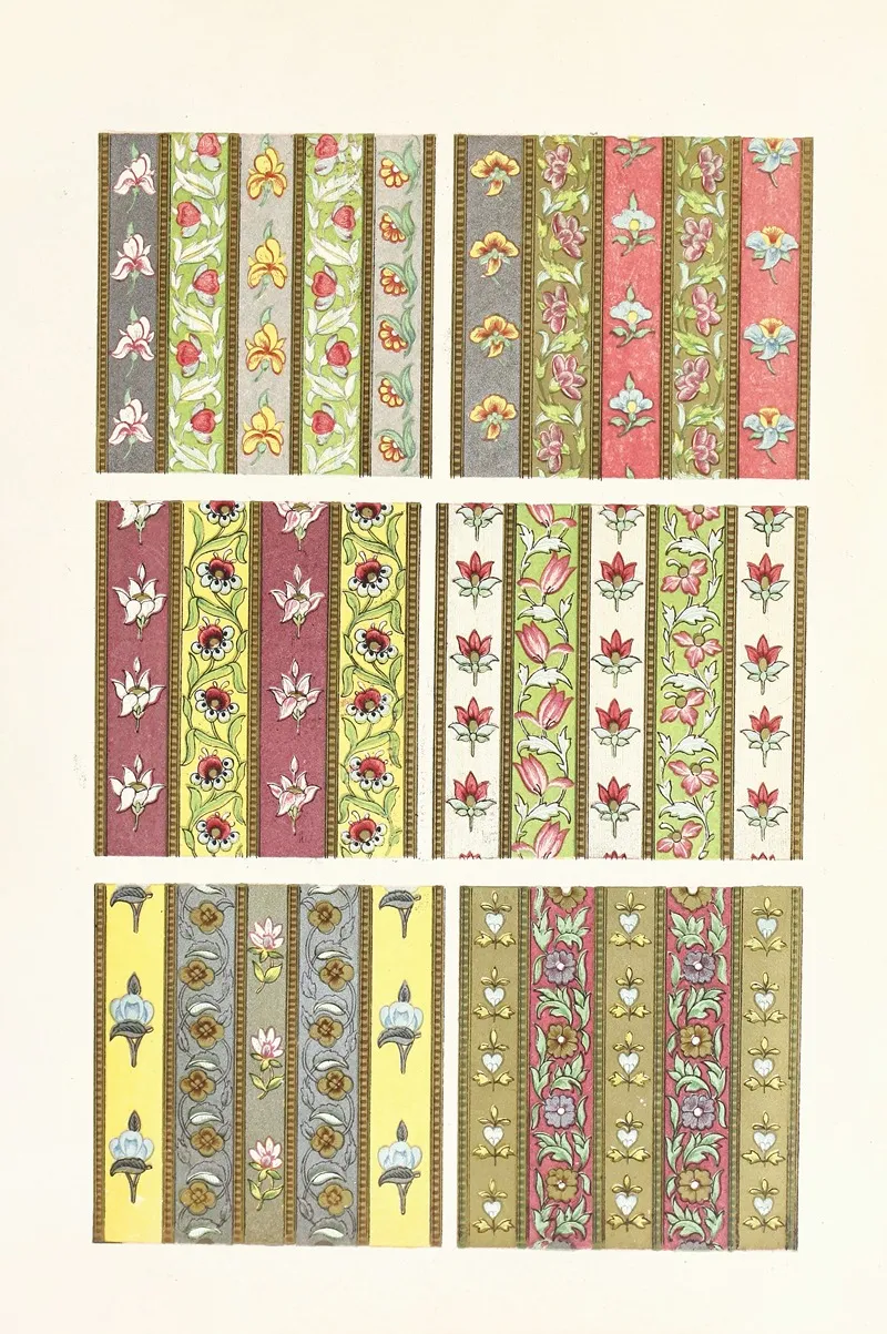 Persian Designs For Textile Fabrics 5 Wall Art by John Charles Robinson - High-Resolution Digital Print
