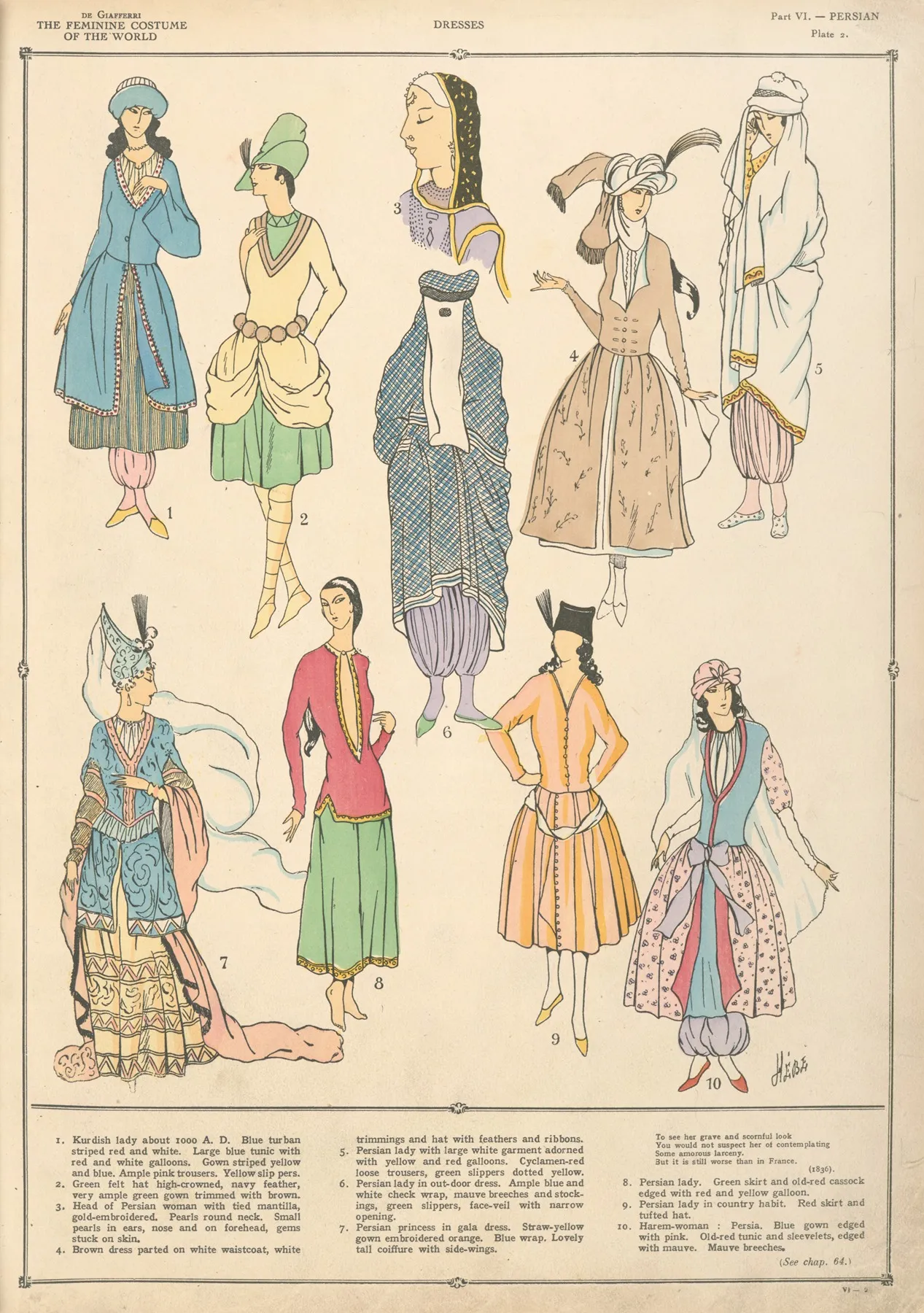 Persian Dresses Wall Art by Paul Louis de Giafferri - High-Resolution Digital Print