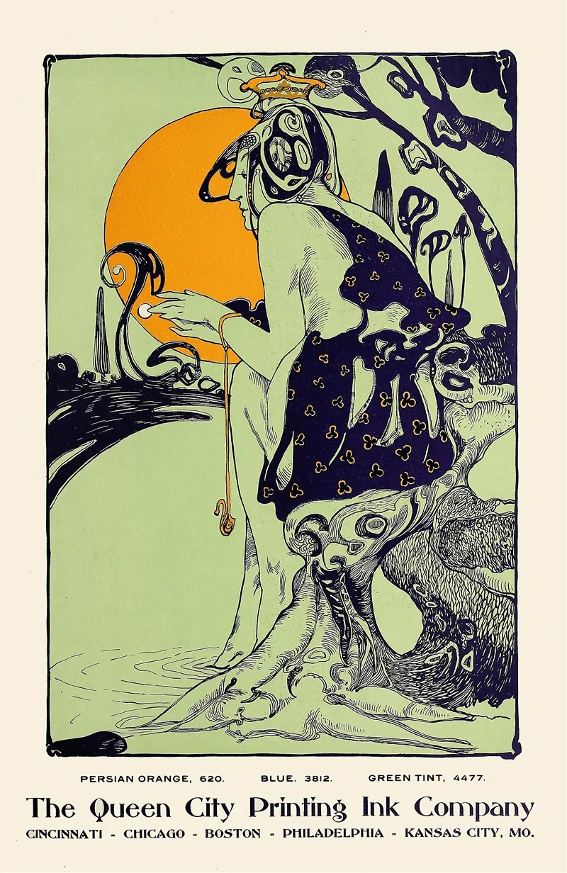 Persian Orangebluegreen Tint Wall Art by Anonymous - High-Resolution Digital Print