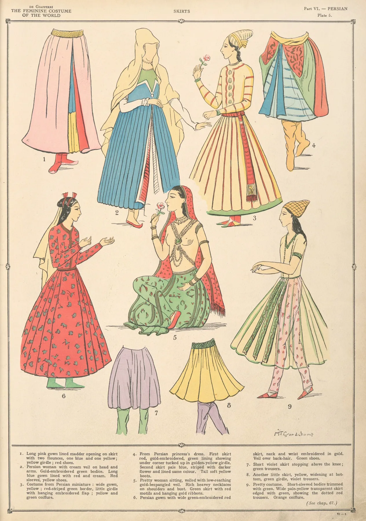Persian Skirts Wall Art by Paul Louis de Giafferri - High-Resolution Digital Print