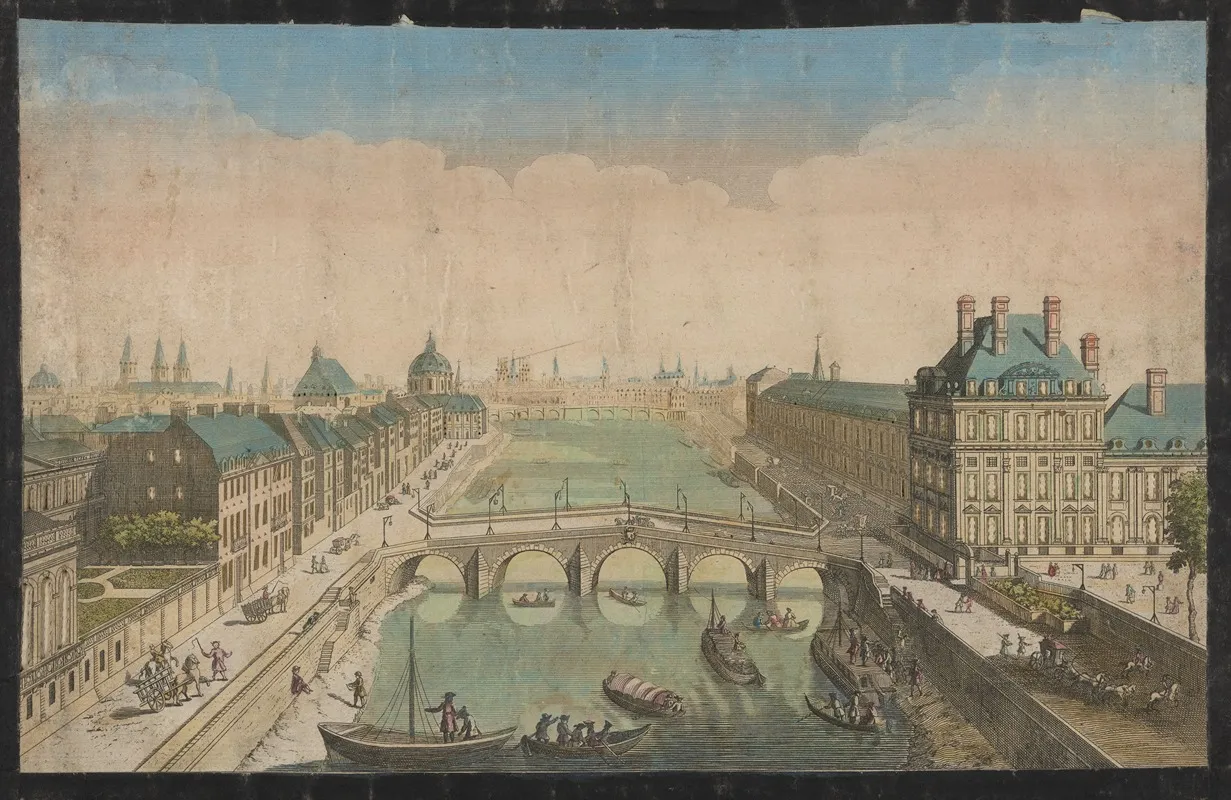 Perspective View Of Paris Along The Seine