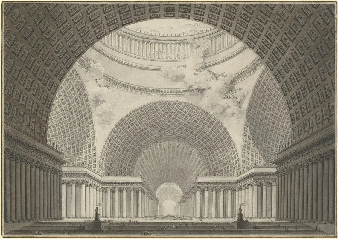 Perspective View Of The Interior Of A Metropolitan Church
