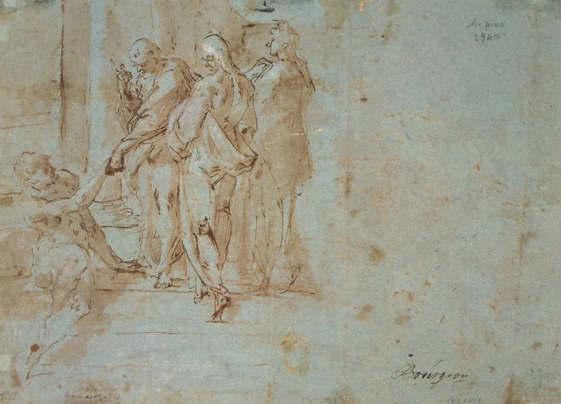 Peter And John Heal A Cripple At The Gate Of The Temple Wall Art by Bartholomaeus Spranger - High-Resolution Digital Print