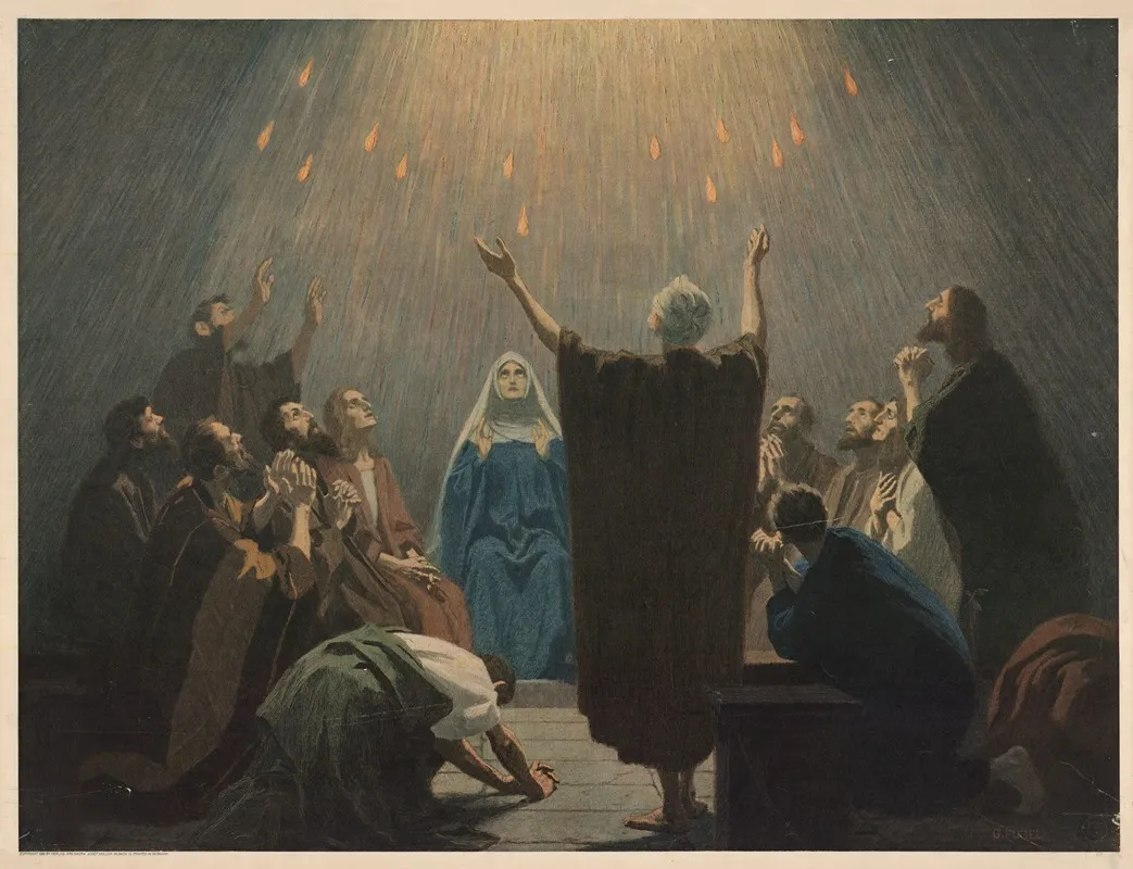 Peters Pentecost Sermon 2 Wall Art by Gebhard Fugel - High-Resolution Digital Print