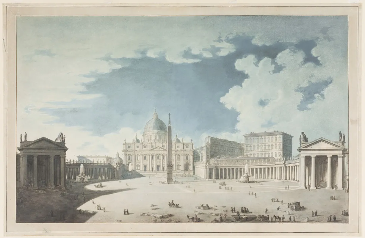 Peterskirche Und Petersplatz In Rom Wall Art by Francesco Pannini - High-Resolution Digital Print