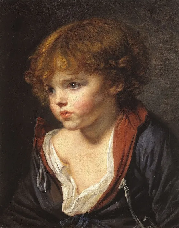 Petit Garcon Blond A La Chemise Ouverte Wall Art by Jean-Baptiste Greuze - High-Resolution Digital Print