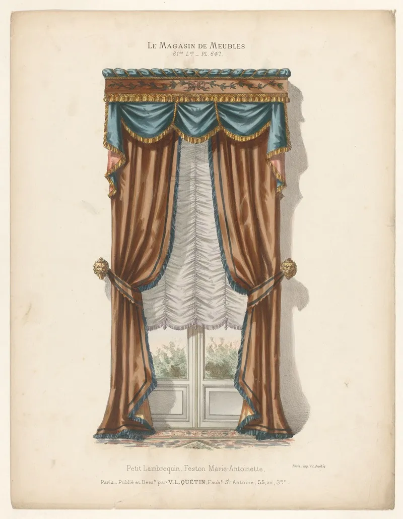Petit Lambrequin Feston Marie Antoinette Wall Art by Victor Léon Michel Quétin - High-Resolution Digital Print