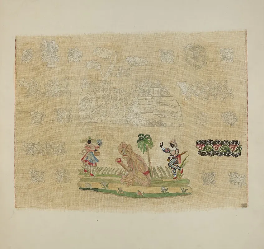 Petit Point Wall Art by Bessie Vandre - High-Resolution Digital Print