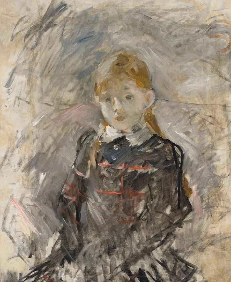 Petite Fille Aux Cheveux Blonds Wall Art by Berthe Morisot - Canvas Print