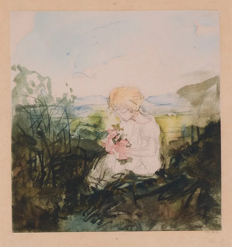 Petite Fille Dans Un Paysage Wall Art by Pierre Laprade - High-Resolution Digital Print